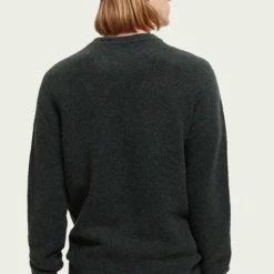 Wollen Truien Voor Heren Scotch And Soda Pullover Mix Wol Melange Donkergroen -Truien & Vesten Verkoop winkel 74666 5