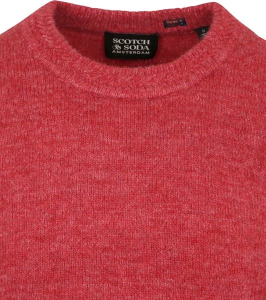 Wollen Truien Voor Heren Scotch And Soda Pullover Mix Wol Melange Rood 4 Wollen Truien Voor Heren Scotch And Soda Pullover Mix Wol Melange Rood - Afbeelding 4