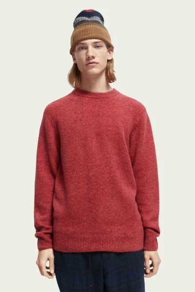 Wollen Truien Voor Heren Scotch And Soda Pullover Mix Wol Melange Rood 2 Wollen Truien Voor Heren Scotch And Soda Pullover Mix Wol Melange Rood - Afbeelding 2