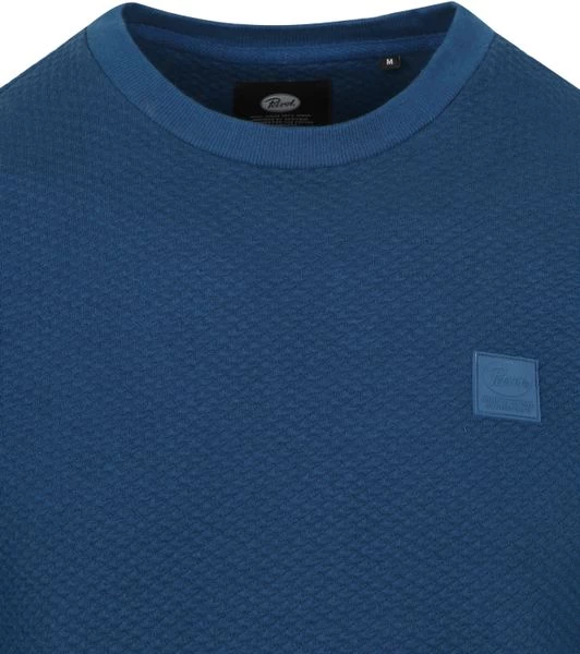 Pullover Petrol Trui Effen Blauw 4 Pullover Petrol Trui Effen Blauw - Afbeelding 4