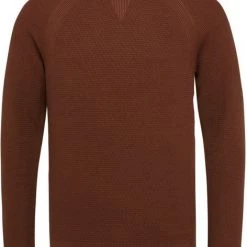 Pullover Cast Iron Trui Structuur Cappuccino Bruin