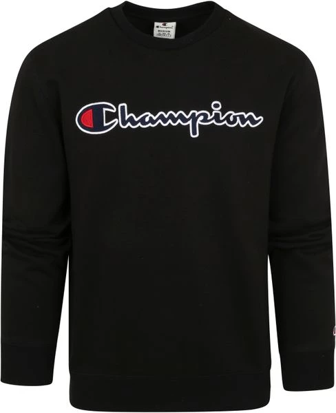 Sweaters Champion Sweater Script Logo Zwart 1 Sweaters Champion Sweater Script Logo Zwart