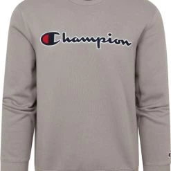 Sweaters Champion Sweater Script Logo Grijs -Truien & Vesten Verkoop winkel 74875 1 1