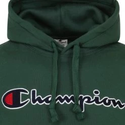 Hoodies Champion Hoodie Logo Donkergroen -Truien & Vesten Verkoop winkel 74877 2 1
