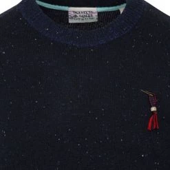 Wollen Truien Voor Heren Scotch And Soda Pullover Mix Wol Gespikkeld Donkerblauw -Truien & Vesten Verkoop winkel 74891 2