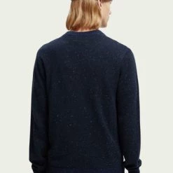Wollen Truien Voor Heren Scotch And Soda Pullover Mix Wol Gespikkeld Donkerblauw -Truien & Vesten Verkoop winkel 74891 5