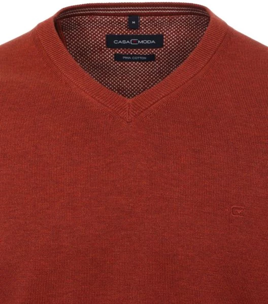 Casa Moda Pullover V-Hals Oranje 2 Casa Moda Pullover V-Hals Oranje - Afbeelding 2