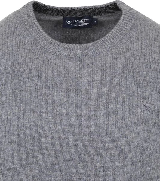 Lamswollen Truien Hackett Pullover Grijs Lamswol 2 Lamswollen Truien Hackett Pullover Grijs Lamswol - Afbeelding 2