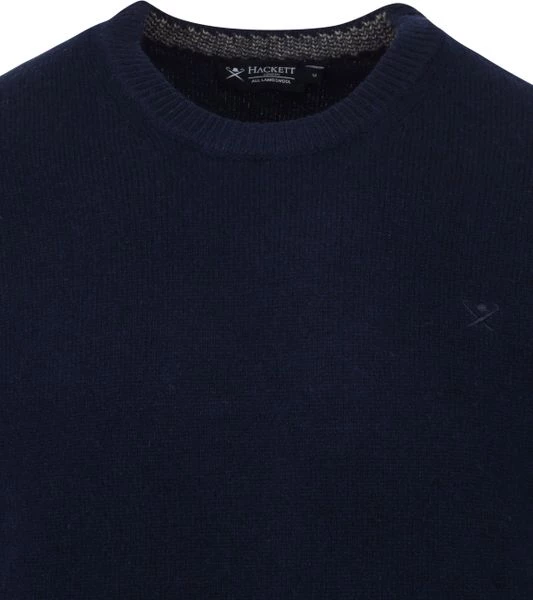 Lamswollen Truien Hackett Pullover Navy Lamswol 2 Lamswollen Truien Hackett Pullover Navy Lamswol - Afbeelding 2