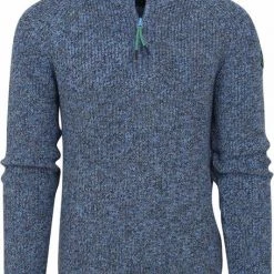 New Zealand Auckland Schipperstruien & Truien Met Rits NZA Trui Tyxell Blauw Melange -Truien & Vesten Verkoop winkel 74995 1 1