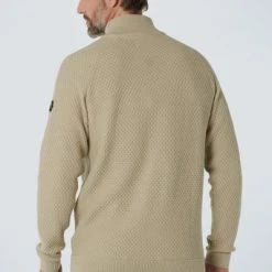 Schipperstruien & Truien Met Rits No-Excess Half Zip Trui Beige -Truien & Vesten Verkoop winkel 75014 5