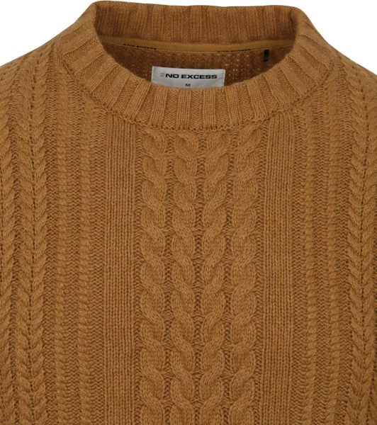 Wollen Truien Voor Heren No-Excess Pullover Mix Wol Gebreid Bruin 4 Wollen Truien Voor Heren No-Excess Pullover Mix Wol Gebreid Bruin - Afbeelding 4