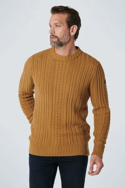 Wollen Truien Voor Heren No-Excess Pullover Mix Wol Gebreid Bruin 2 Wollen Truien Voor Heren No-Excess Pullover Mix Wol Gebreid Bruin - Afbeelding 2