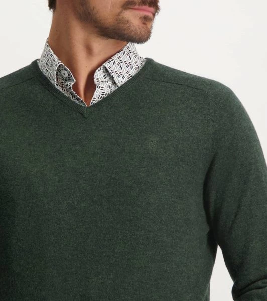 Wollen Truien Voor Heren State Of Art Trui Wol Mosgroen 3 Wollen Truien Voor Heren State Of Art Trui Wol Mosgroen - Afbeelding 3