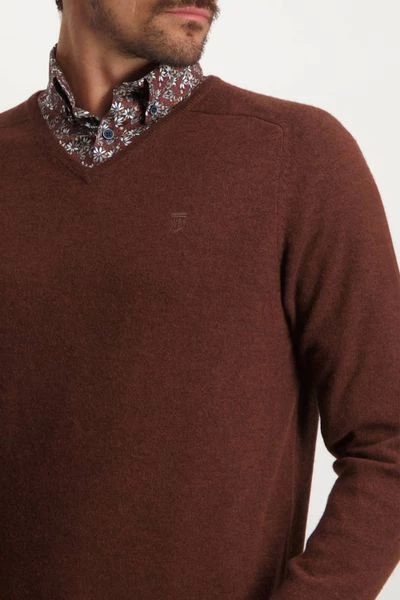 Wollen Truien Voor Heren State Of Art Trui Wol Brique Rood 4 Wollen Truien Voor Heren State Of Art Trui Wol Brique Rood - Afbeelding 4