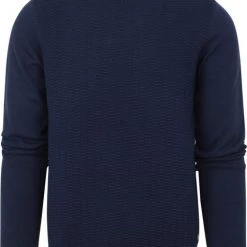Sweaters Blue Industry Trui Structuur Donkerblauw