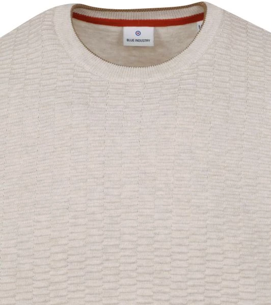 Sweaters Blue Industry Trui Structuur Licht Beige 2 Sweaters Blue Industry Trui Structuur Licht Beige - Afbeelding 2