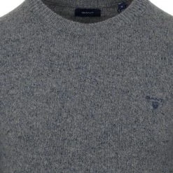 Wollen Truien Voor Heren Gant Trui Wol Melange Antraciet -Truien & Vesten Verkoop winkel 75156 2 1