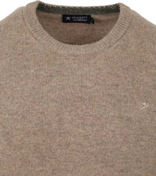 Lamswollen Truien Hackett Pullover Beige Lamswol 2 Lamswollen Truien Hackett Pullover Beige Lamswol - Afbeelding 2