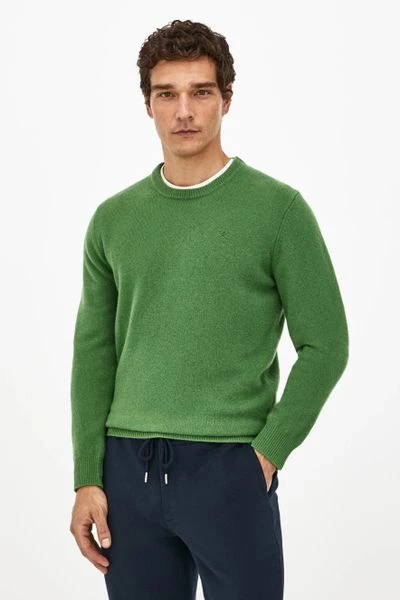 Lamswollen Truien Hackett Pullover Groen Lamswol 2 Lamswollen Truien Hackett Pullover Groen Lamswol - Afbeelding 2