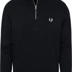 Schipperstruien & Truien Met Rits Fred Perry Half Zip Trui Navy Blauw