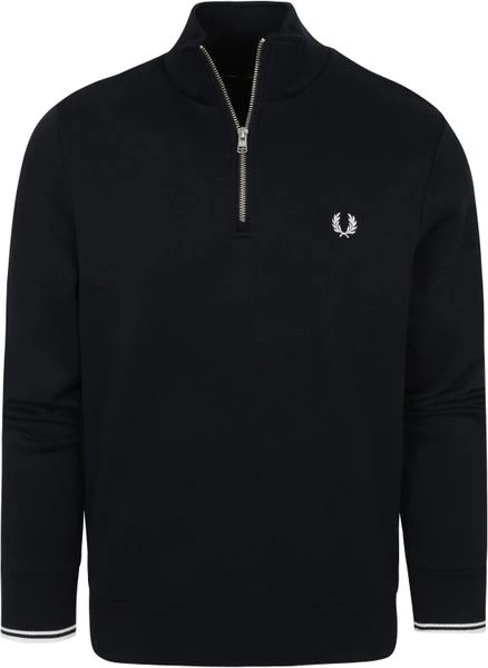 Schipperstruien & Truien Met Rits Fred Perry Half Zip Trui Navy Blauw 1 Schipperstruien & Truien Met Rits Fred Perry Half Zip Trui Navy Blauw
