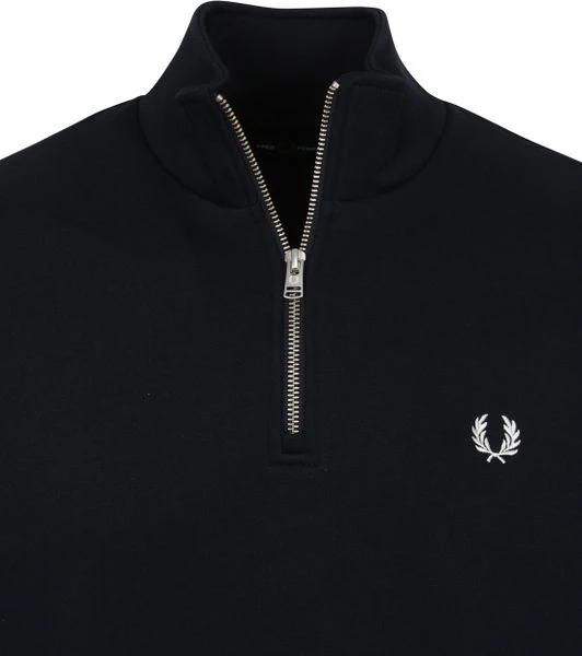 Schipperstruien & Truien Met Rits Fred Perry Half Zip Trui Navy Blauw 2 Schipperstruien & Truien Met Rits Fred Perry Half Zip Trui Navy Blauw - Afbeelding 2
