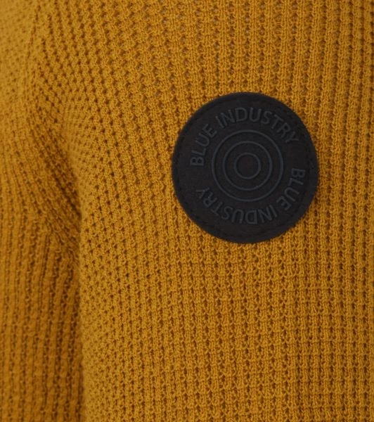 Schipperstruien & Truien Met Rits Blue Industry Zipper Trui Okergeel 4 Schipperstruien & Truien Met Rits Blue Industry Zipper Trui Okergeel - Afbeelding 4