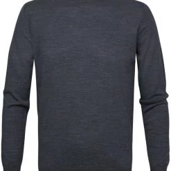 Truien Van Merino Wol Profuomo Pullover Merinowol Antraciet