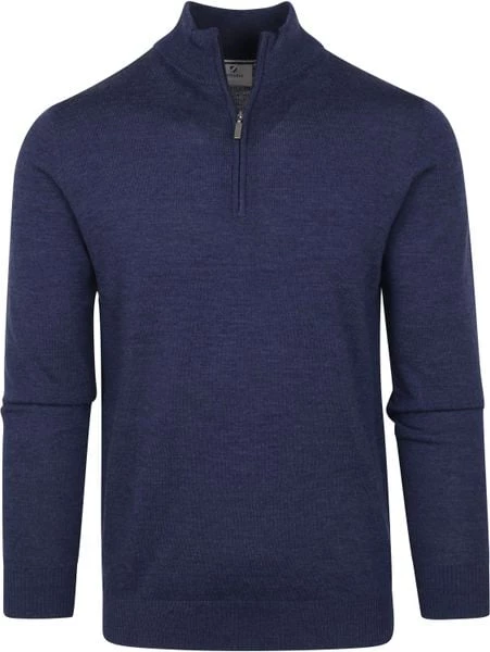 Truien Van Merino Wol Suitable Half Zip Trui Merino Kobalt Blauw 4 Truien Van Merino Wol Suitable Half Zip Trui Merino Kobalt Blauw - Afbeelding 4