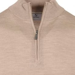 Truien Van Merino Wol Suitable Half Zip Trui Merino Beige -Truien & Vesten Verkoop winkel 75235 2 1