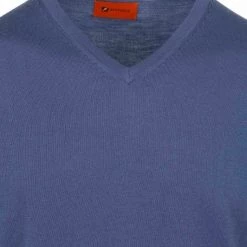 Truien Van Merino Wol Suitable Pullover V-Hals Merino Blauw -Truien & Vesten Verkoop winkel 75242 2 1