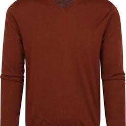 Truien Van Merino Wol Suitable Pullover V-Hals Merino Brique -Truien & Vesten Verkoop winkel 75244 1 1