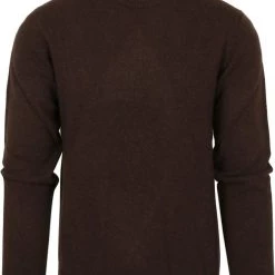 Wollen Truien Voor Heren Suitable Pullover Wol O-Hals Bruin