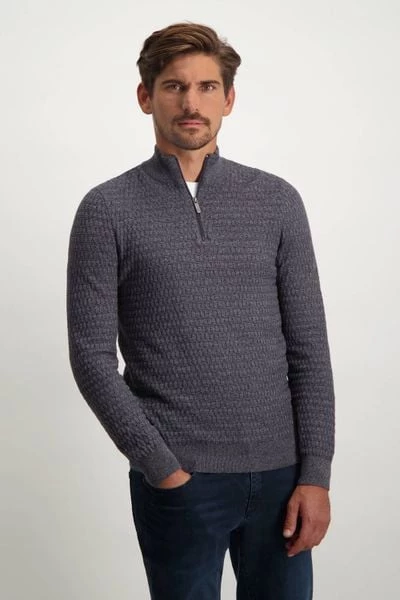 Schipperstruien & Truien Met Rits State Of Art Half Zip Structuur Donkerblauw 6 Schipperstruien & Truien Met Rits State Of Art Half Zip Structuur Donkerblauw - Afbeelding 6