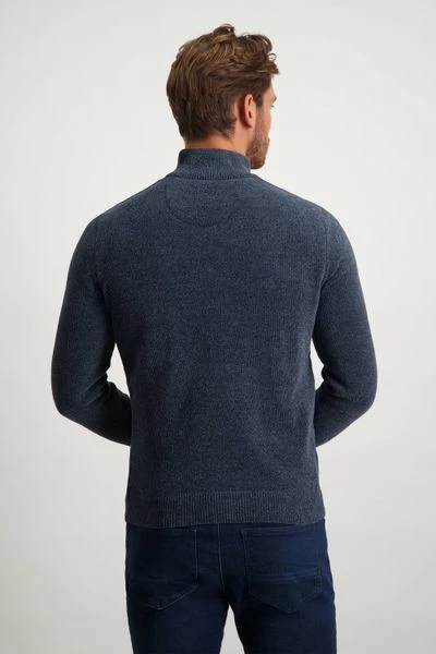 Schipperstruien & Truien Met Rits State Of Art Half Zip Chenille Marine 4 Schipperstruien & Truien Met Rits State Of Art Half Zip Chenille Marine - Afbeelding 4