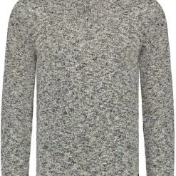 Schipperstruien & Truien Met Rits State Of Art Half Zip Melange Donkerblauw