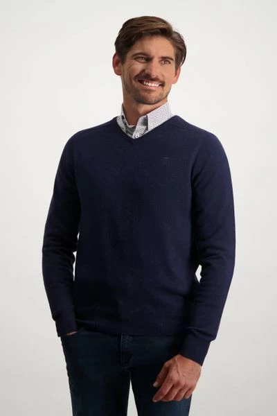 Wollen Truien Voor Heren State Of Art Trui Wol Navy 2 Wollen Truien Voor Heren State Of Art Trui Wol Navy - Afbeelding 2