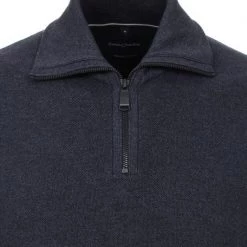 Schipperstruien & Truien Met Rits Casa Moda Halfzip Trui Donkerblauw -Truien & Vesten Verkoop winkel 75298 2 1