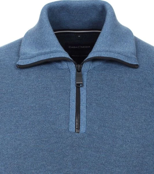 Schipperstruien & Truien Met Rits Casa Moda Halfzip Trui Blauw 2 Schipperstruien & Truien Met Rits Casa Moda Halfzip Trui Blauw - Afbeelding 2