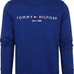 Sweaters Tommy Hilfiger Sweater Logo Royal Blauw