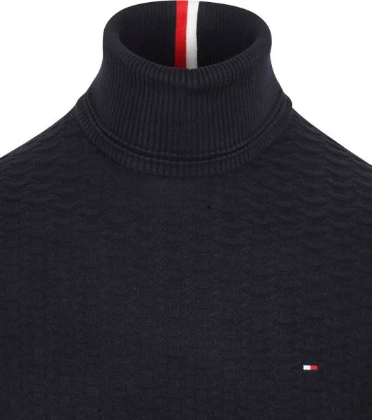Coltruien Voor Heren Tommy Hilfiger Coltrui Structuur Donkerblauw 2 Coltruien Voor Heren Tommy Hilfiger Coltrui Structuur Donkerblauw - Afbeelding 2