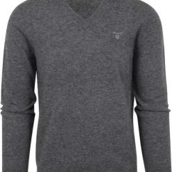 Lamswollen Truien Gant Trui Lamswol Antraciet