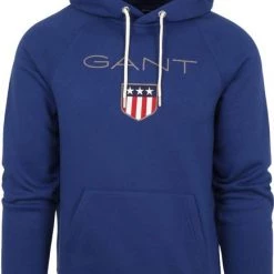 Hoodies Gant Hoodie Shield Royal Blauw