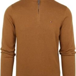 Schipperstruien & Truien Met Rits Tommy Hilfiger Half Zip Trui Camel -Truien & Vesten Verkoop winkel 75447 1 1