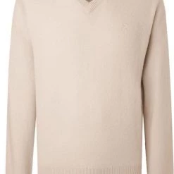 Lamswollen Truien Hackett Pullover Lamswol V-Hals Ecru