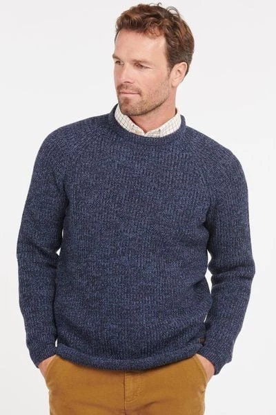Lamswollen Truien Barbour Trui Lamswol Knitted Navy 6 Lamswollen Truien Barbour Trui Lamswol Knitted Navy - Afbeelding 6