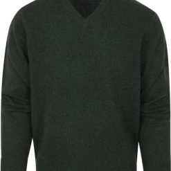 Lamswollen Truien Hackett Pullover Lamswol V-Hals Donkergroen -Truien & Vesten Verkoop winkel 75487 1 1