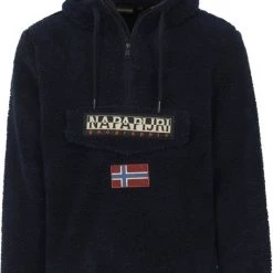 Hoodies Napapijri Burgee Teddy Hoodie Navy