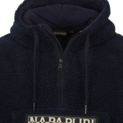Hoodies Napapijri Burgee Teddy Hoodie Navy -Truien & Vesten Verkoop winkel 75521 2 1